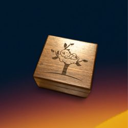 Walnut Cube Music Box | Lullabies & Nursery Rhymes