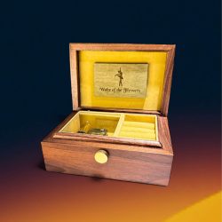 Deluxe Khaki Liner (with Wooden Plaque) Music Box | Over 100 Songs in Our Library